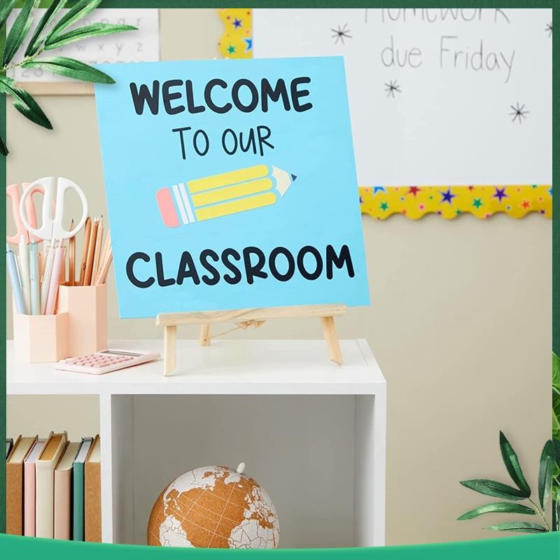 

(NEW) 8Pack Wood Easels, Easel Stand For Painting Canvases, And Crafts Tripod, Painting Party Easel For Kids Student School