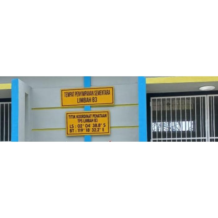 

TL akrilik penyimpanan limbah sementara / titik koordinat sign rambu akri - 30x20