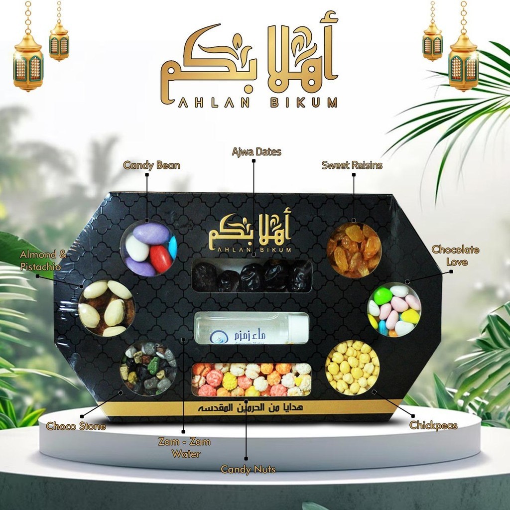 

Oleh Oleh Haji dan Umroh Premium Dus Lengkap Grosir Zamzam Coklat Kerikil Arab - Gift Food Cokelat Chocolate Manis