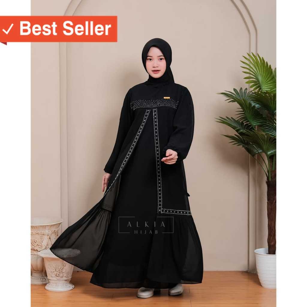 Fashion Muslim Kekinian Termurah / Gania Gamis Abaya Anak Remaja Tanggung Ceruti Babydoll Mix Payet 