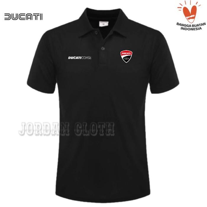 Kaos Kerah Polo shirt Tshirt Kaos Kerah Ducati Corse Kaos Ducati Polo Ducati Kaos Motor Polo Motor K