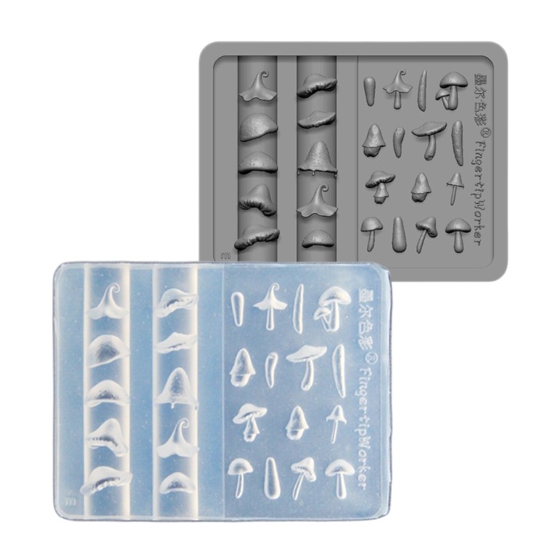 

DIY Cute Mini Mushroom Shaped Silicone Nail Art Stamp Mold Handmade Lovely Manicure Pattern Mould Nail Embossing Tool for Women