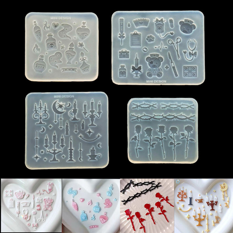 

DIY Candle Magic Bottle Rose Shaped Silicone Epoxy Resin Mold Jewelry Tools Jewelry Accessories Resin Filling