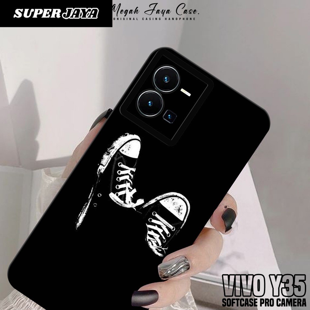 Case VIVO Y35 - Casing Hp VIVO Y35 Terbaru Motif BLCK - Silikon Hp VIVO Y35 - Cover Hp - Kesing Hp V