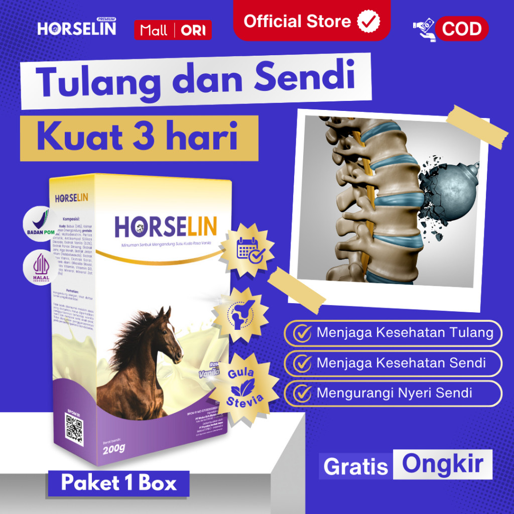 

Susu Kuda Liar Sumbawa Premium Membantu Mengatasi Permasalahan Tulang dan Sendi - HORSELIN