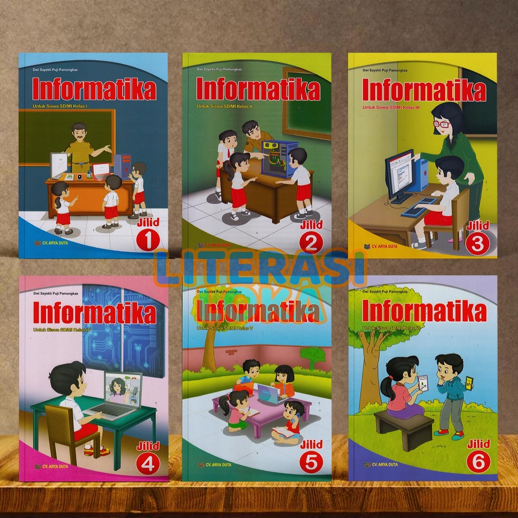BUKU INFORMATIKA UNTUK SD/MI KELAS 1,2,3,4,5,6 PENERBIT CV.ARYA DUTA
