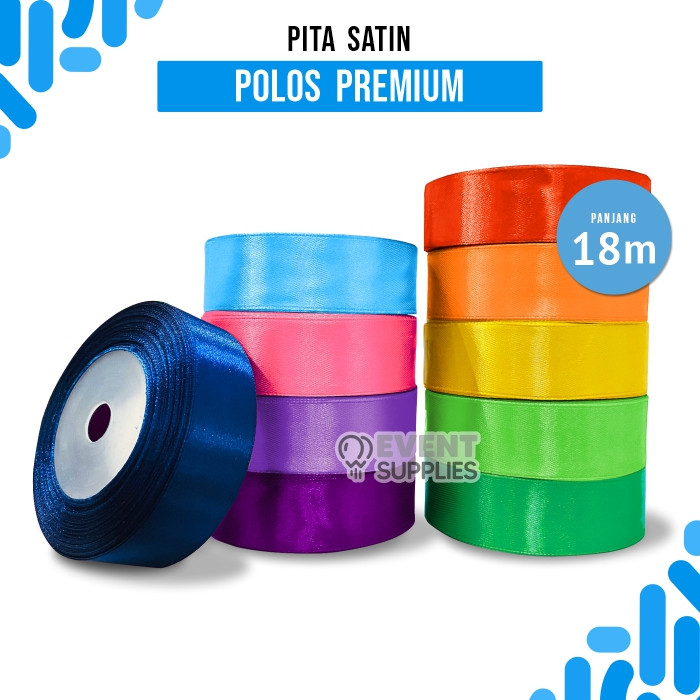 

[ TERMURAH ] 8.8 Pita Satin 2,5cm 1 Inchi / Pita Kado Roll Hiasan Buket Wisuda Ulang Tahun Warna Warni