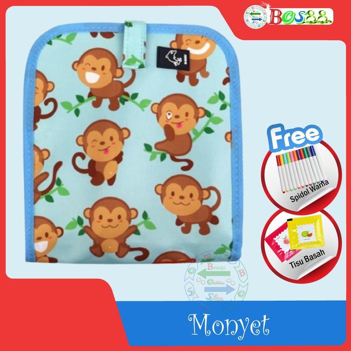 

【M-MT】DISKON!!! Buku Gambar Portable Ajaib Reusable Bisa Dihapus 14 Hal Free Tissue - Monyet