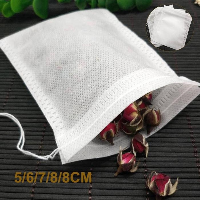 

Promo Paket 100Pcs Kantong Teh Celup Kosong Ramuan Rempah Herbal Kantung - 6 x 8 cm terlaris