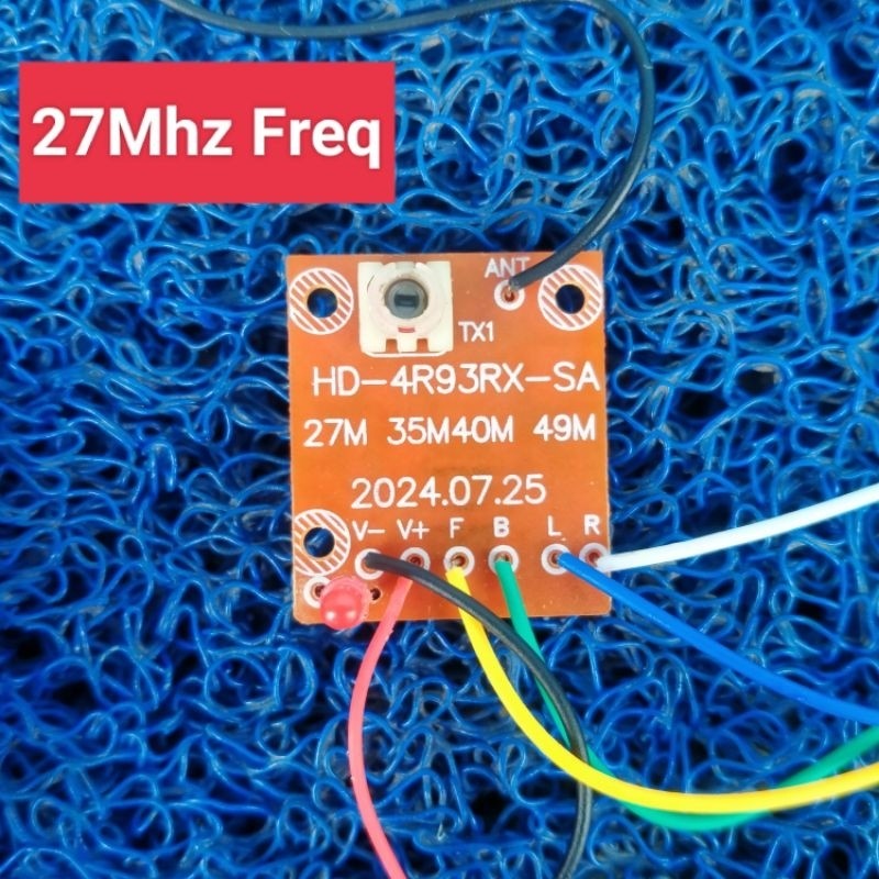 Modul Rc 4 Channel Paket Hemat Lengkap Frekuensi 27Mhz, Transmitter & Receiver Controller 4 Saluran