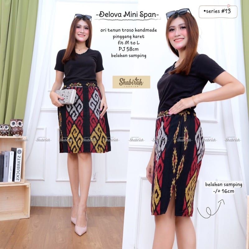 ROK TENUN WANITA,ROK PENDEK WANITA ETNIK,ROK SPAN KANAN KIRI