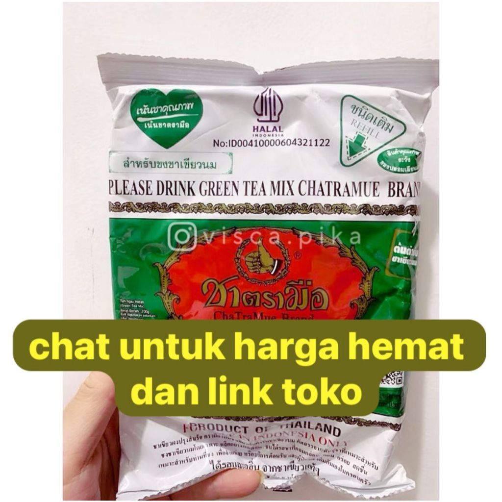 

Chatramue Green Thai Tea Original Thailand 200 Gram (BPOM)
