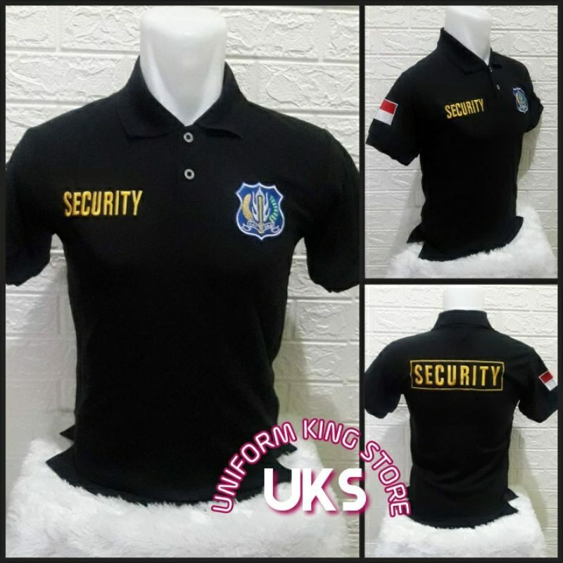 Kaos Security - SCH - Kaos Kerah Security Bordir  - Baju Security Bordir - Kaos Satpam Bordir
