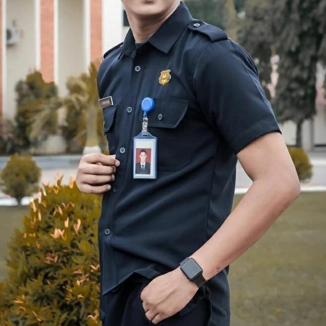 seragam safari satpam / safari satpam / seragam driver safari satpam - Biru, XS