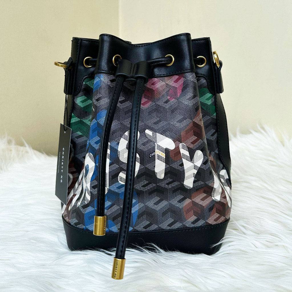 READY STOCK Tas Christy Ng Giorgio Original Bucket Bag Multi Tas Wanita Baru