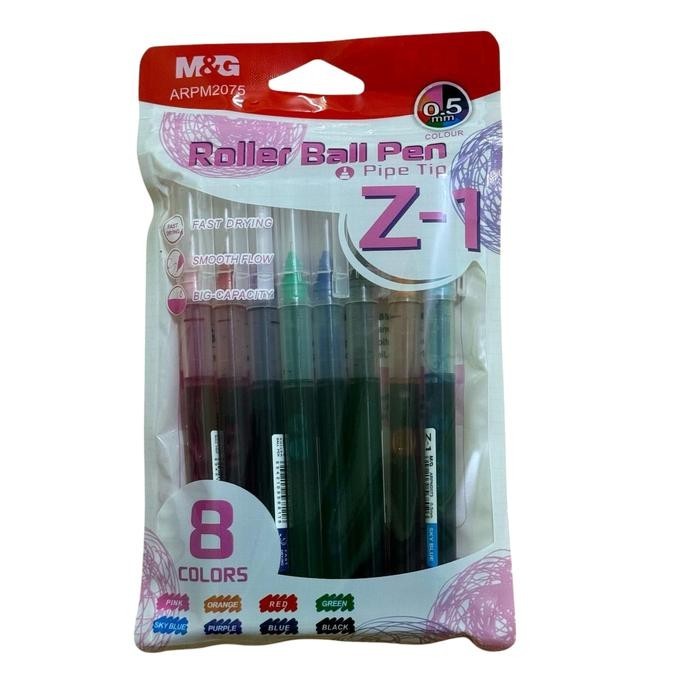 

M&G Roller Ball Pen 8 Colors / pulpen M&G 8 warna (1 set isi 8 warna) 0,5mm