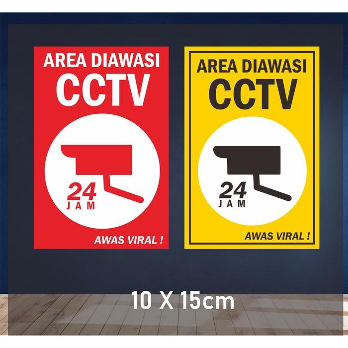 

Area Diawasi CCTV 24 jam Merah Kuning Uk. 15x10cm