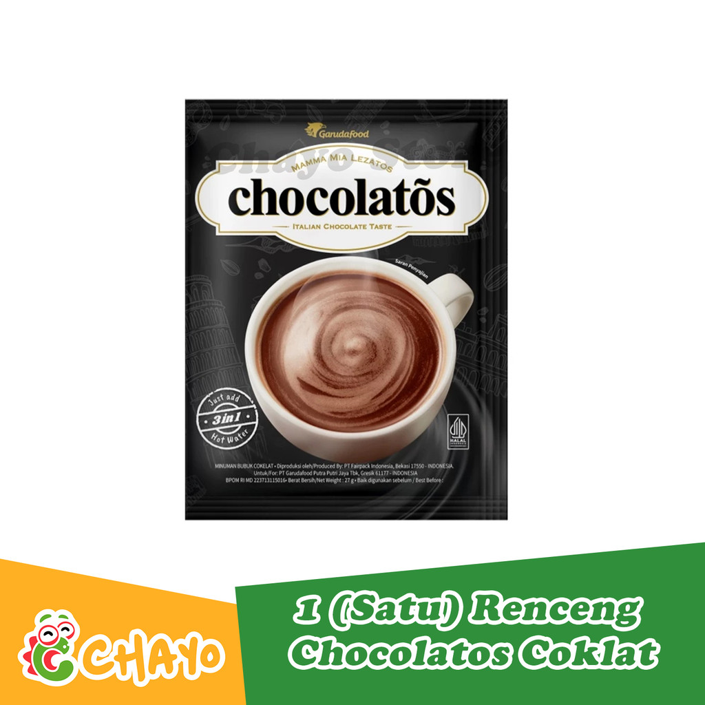 

Chocolatos Drink Minuman Bubuk Cokelat Coklat 1 RENCENG ISI 10 SACHET