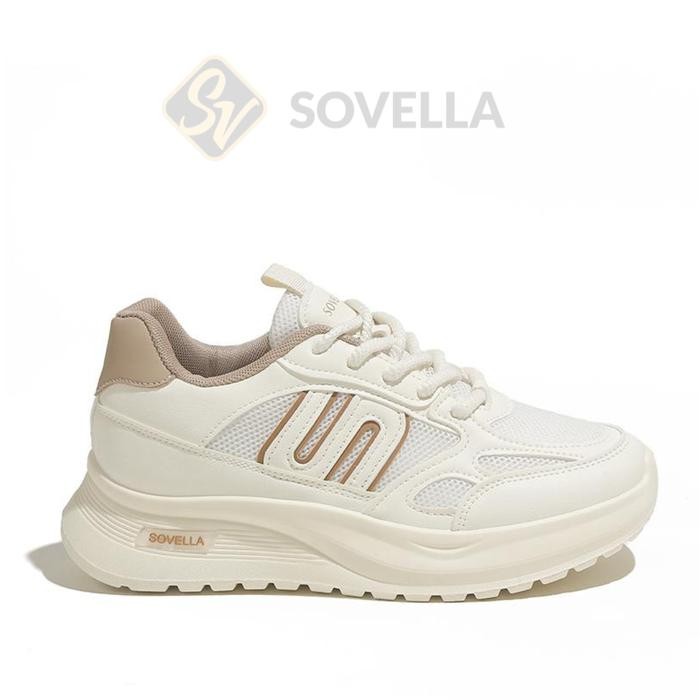 PROMOSOVELLA Robican Sepatu Wanita Sneakers Sporty Simple Kekinian - KHAKI, 36READY