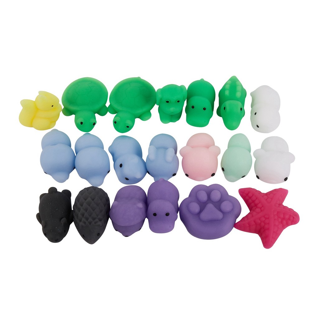 WOWFU-20Pcs Mini Squeeze  Squishy Mochi Soft Release Stress  Kawaii Animal Squishy Decompression  Se