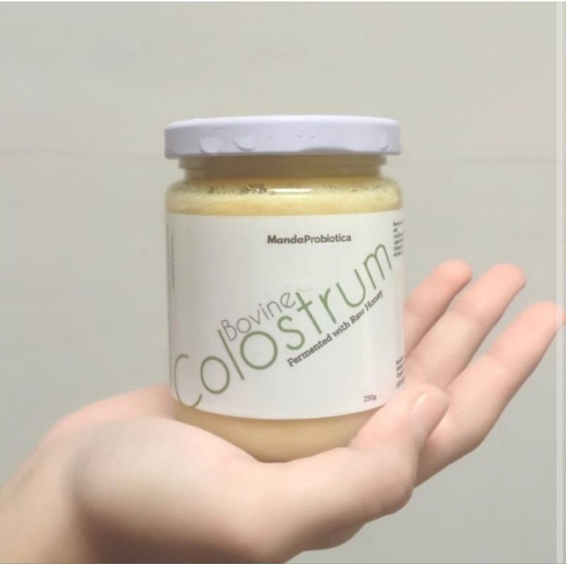 

Bovine Colostrum fermented with raw honey grass fed milk