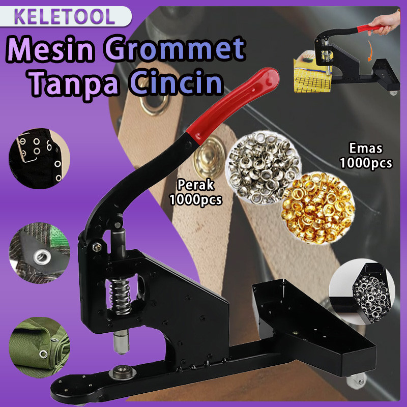 Mesin Grommet Press Tangan Mesin Grommet Lubang Kancing Alat Pelubang Logam Mesin Pelubang Lubang Ka