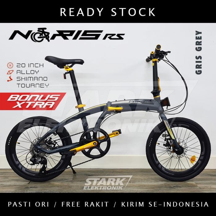 Pacific NORIS RS 16 & 20 inch Sepeda Lipat Folding Bike - Noir Black, Ban 16inch