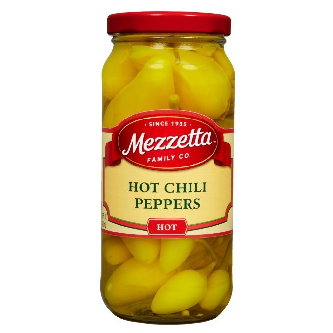 

Hot Chili Peppers Mezzetta / Cabai Pedas Mezzetta - 16 Oz