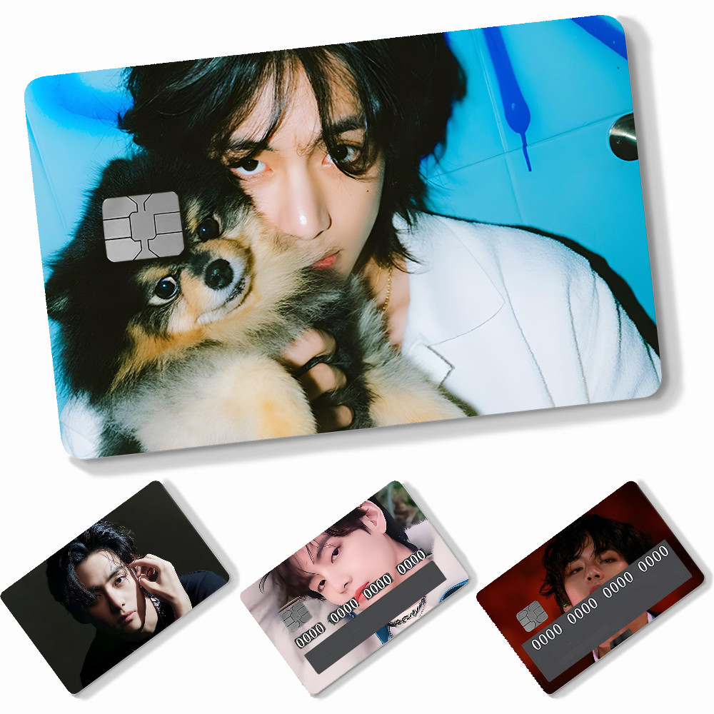 

Kpop Boy Kim Tae Hyung V Stickers Holographic Sticker Film Skin Cover For Credit Debit Card
