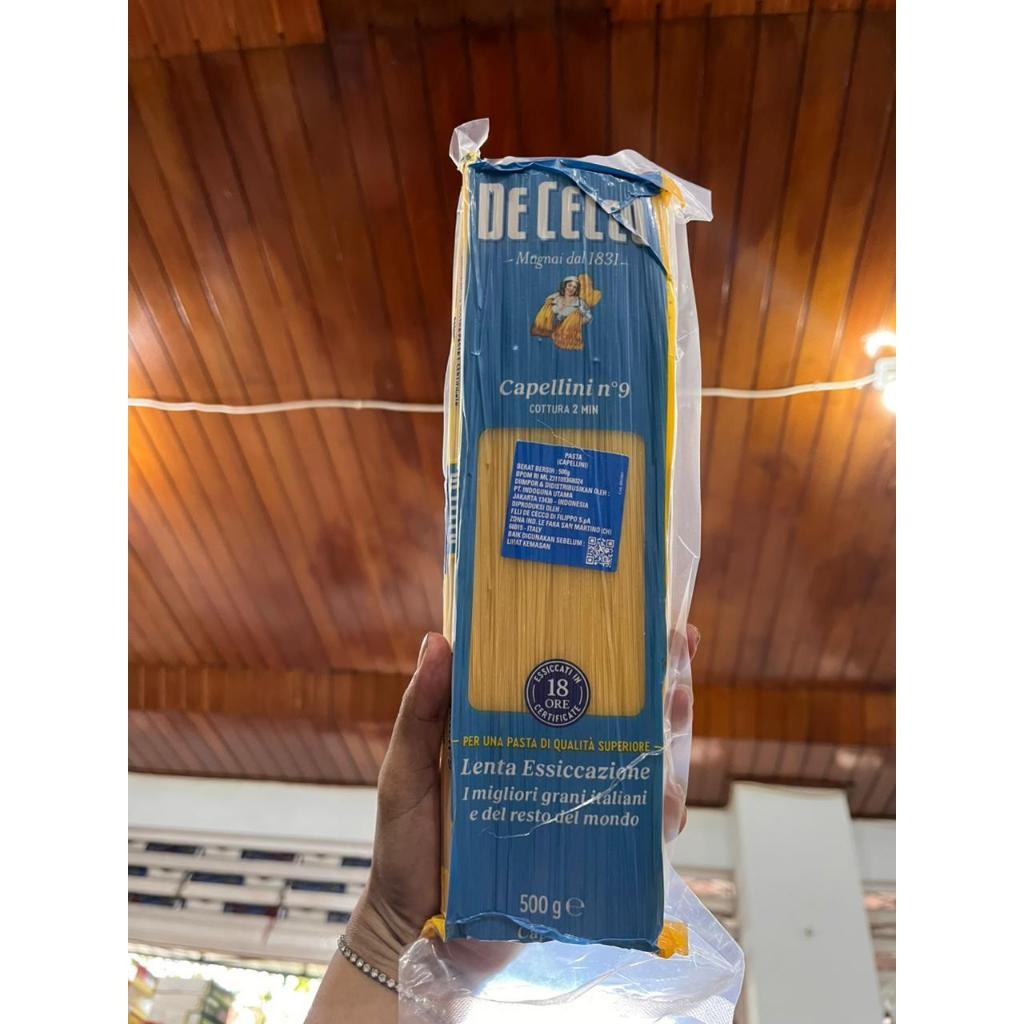 

Capellini n° 9 De Cecco / Capellini De Cecco / Pasta Capellini n° 9 De Cecco / Little Hair Spaghetti De Cecco - 500 Gram