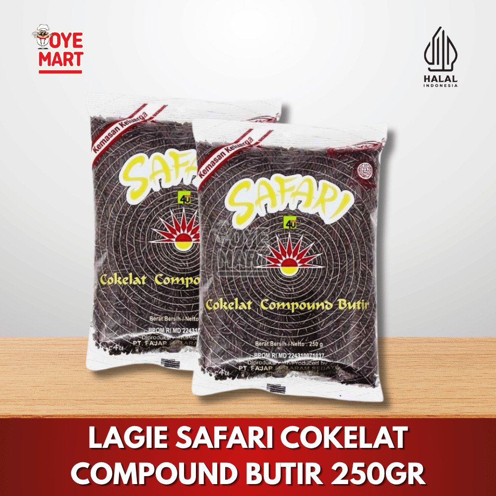 

LAGIE SAFARI COKELAT COMPOUND BUTIR 250GR / MESES COKELAT