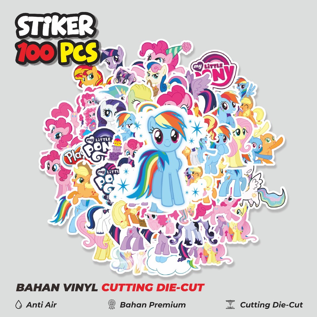 

Terbaru! 50 pcs Stiker Kartun My Little Pony Unicorn Dekorasi Lucu Kreatif untuk Notebook, Skateboard, HP