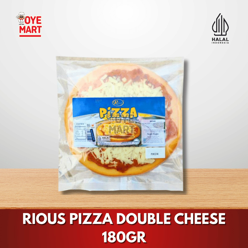 

RIOUS PIZZA DOUBLE CHEESE 180GR/PIZZA FROZEN INSTAN KEJU