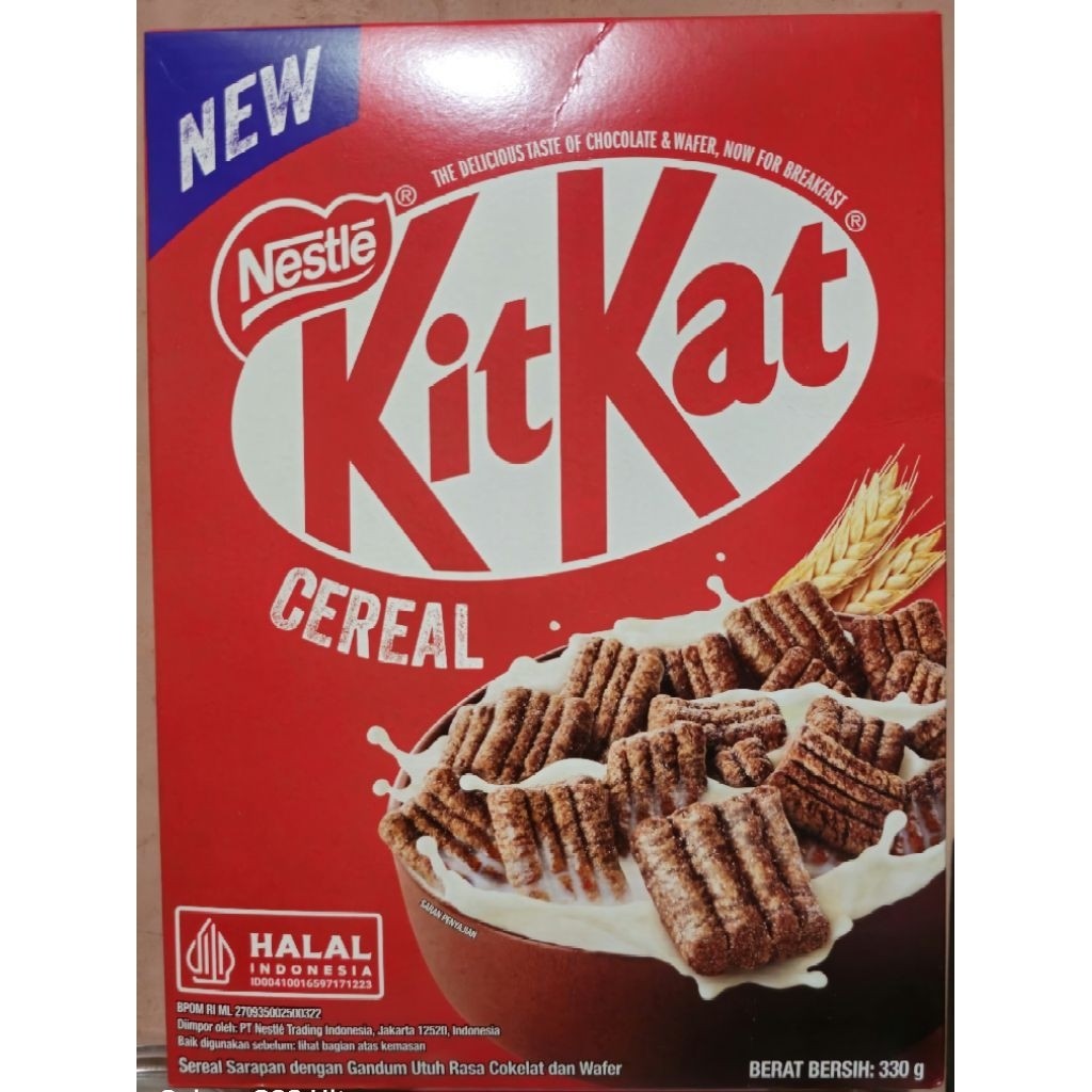 

Kitkat Cereal 330g - Sereal Sarapan Dengan Gandum Utuh Rasa Coklat&Wafer