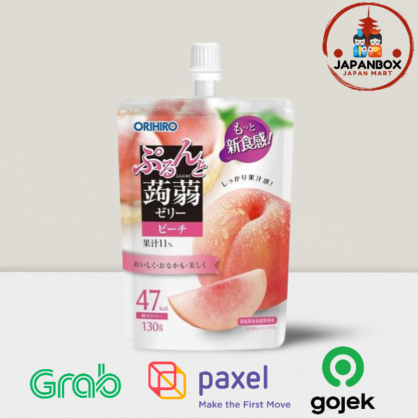 

Orihiro Peach Konyaku Drink Jelly 130g -Minuman Jelly Konyaku Rasa Peach Made In Japan