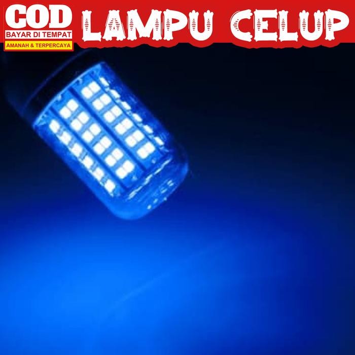 Lampu Celup Pancing Pemanggil Pemikat Ikan LED Fishing Light 12V Alat Umpan - Biru