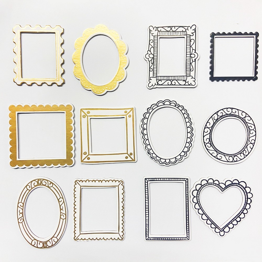 

Creative Path Frames Self-Adhesive Sticker Chipboard Doodle Embellishment Foil Design Scrapbooking Cardmaking Journal Decoration