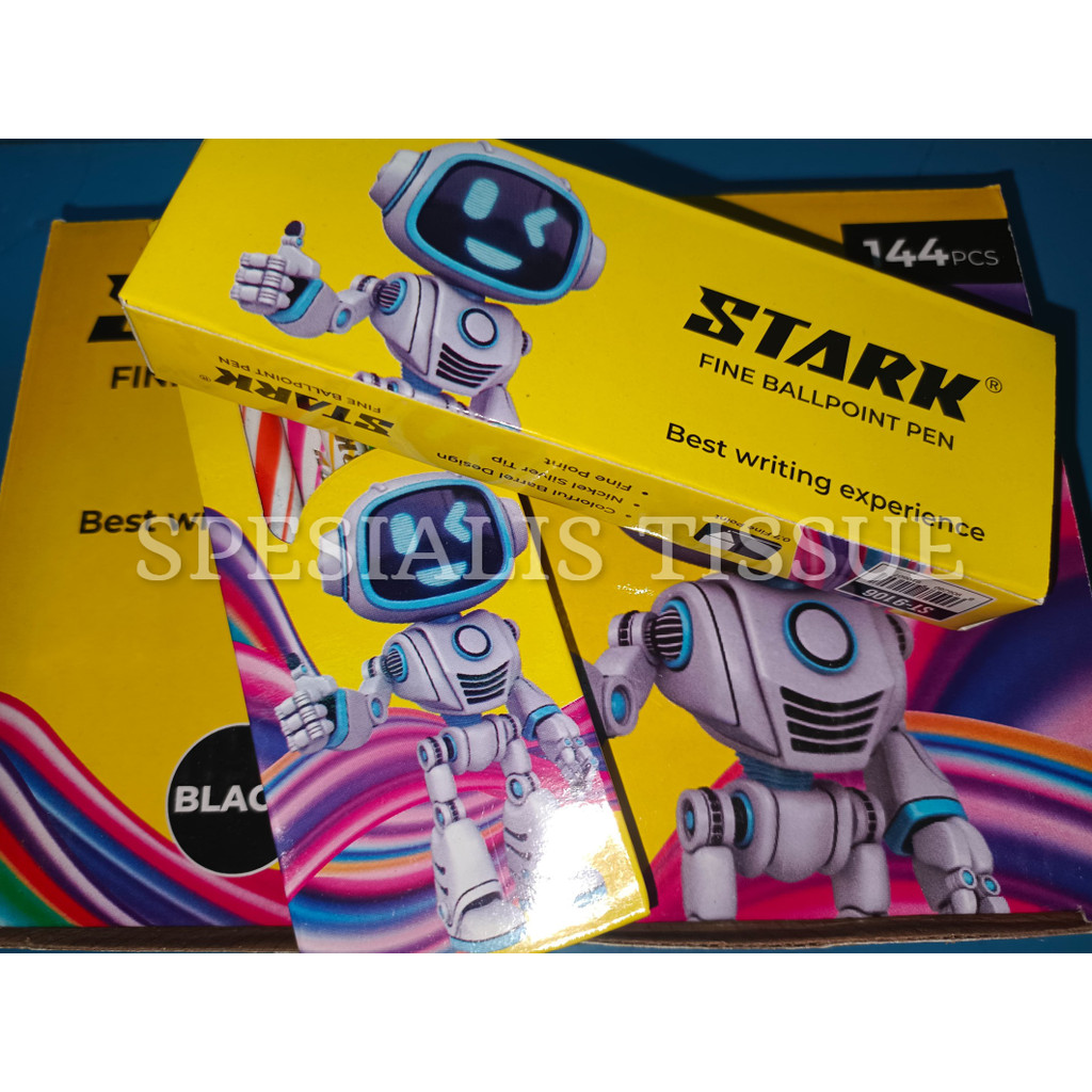 

Pulpen Hitam/Pulpen Stark 1 box isi 12 pcs