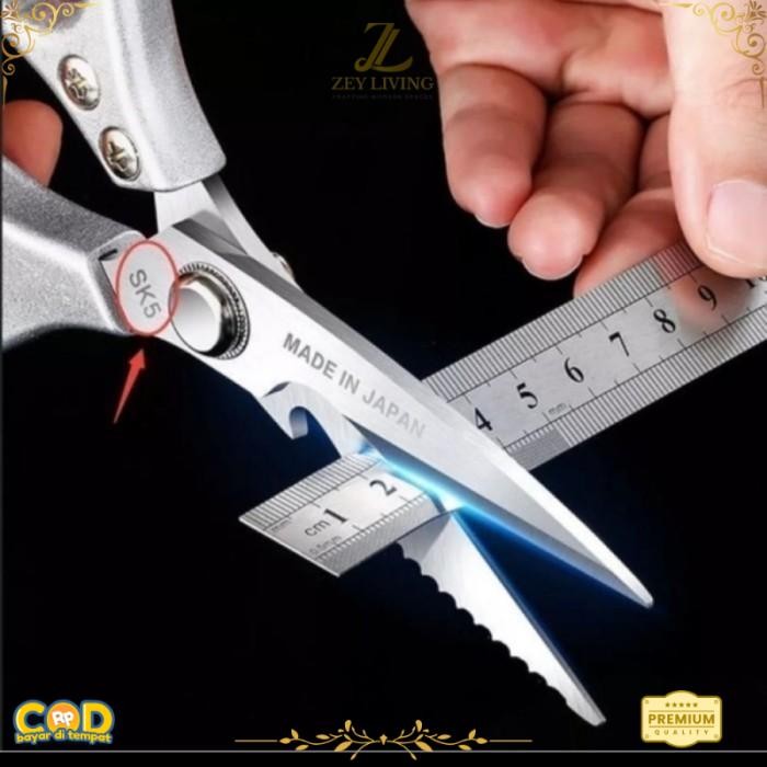 

〖ZEY〗 COD Gunting Dapur Tajam & Tebal Made in Japan Premium Scissors SK5 Steel Gen 4 - Gunting Dapur Multifungsi Baja Tahan Karat original Kitchenware