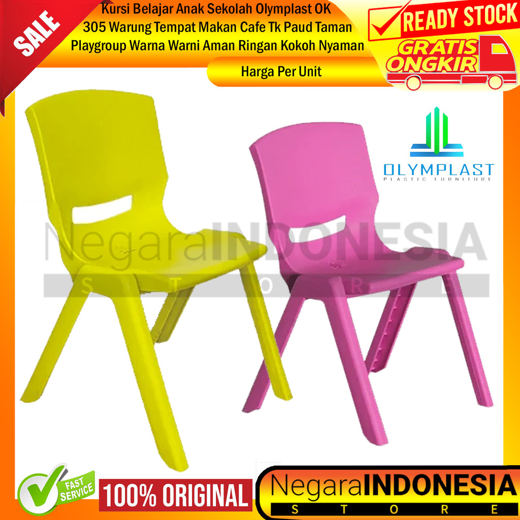 Olymplast Kursi Anak Ok 305 Korsi Plastik Susun Senderan Kids Chair Tempat Duduk Tamu Sandar Sandara