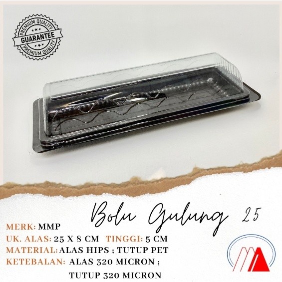 [ISI 20] MIKA KUE BOLU GULUNG BGT 25 / BOX KUE BOLU GULUNG UKURAN 25CM / MIKA PLASTIK KUE / MIKA PLA