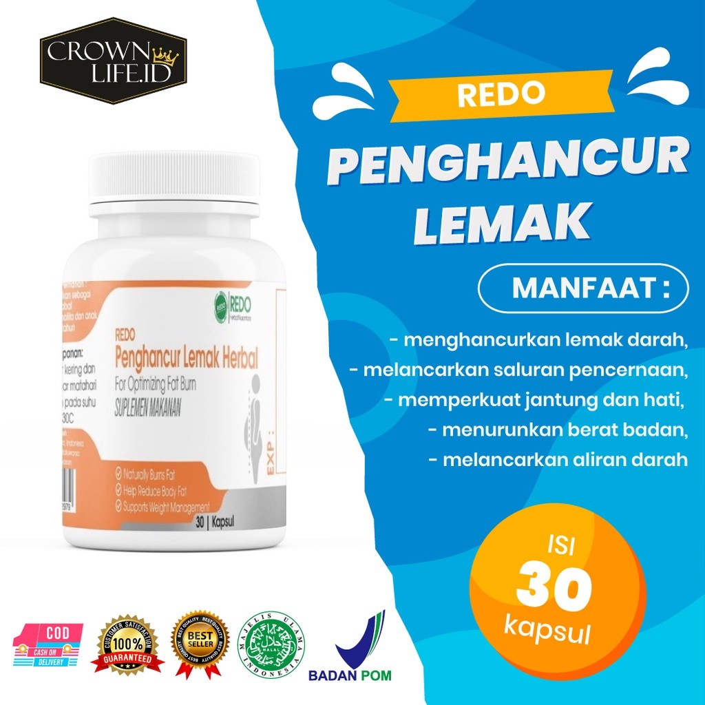 REDO PENGHANCUR LEMAK - OBAT PELANGSING BADAN AMPUH / PENGHANCUR LEMAK BADAN ALAMI / BPOM / MUI / HA