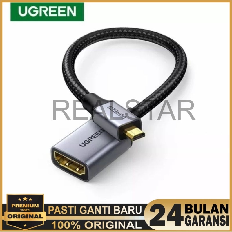 Ugreen 20134 30103 Konverter MIcro HDMI to HDMI Female - Micro Hdmi Ugreen Kabel Hdmi Female 4K