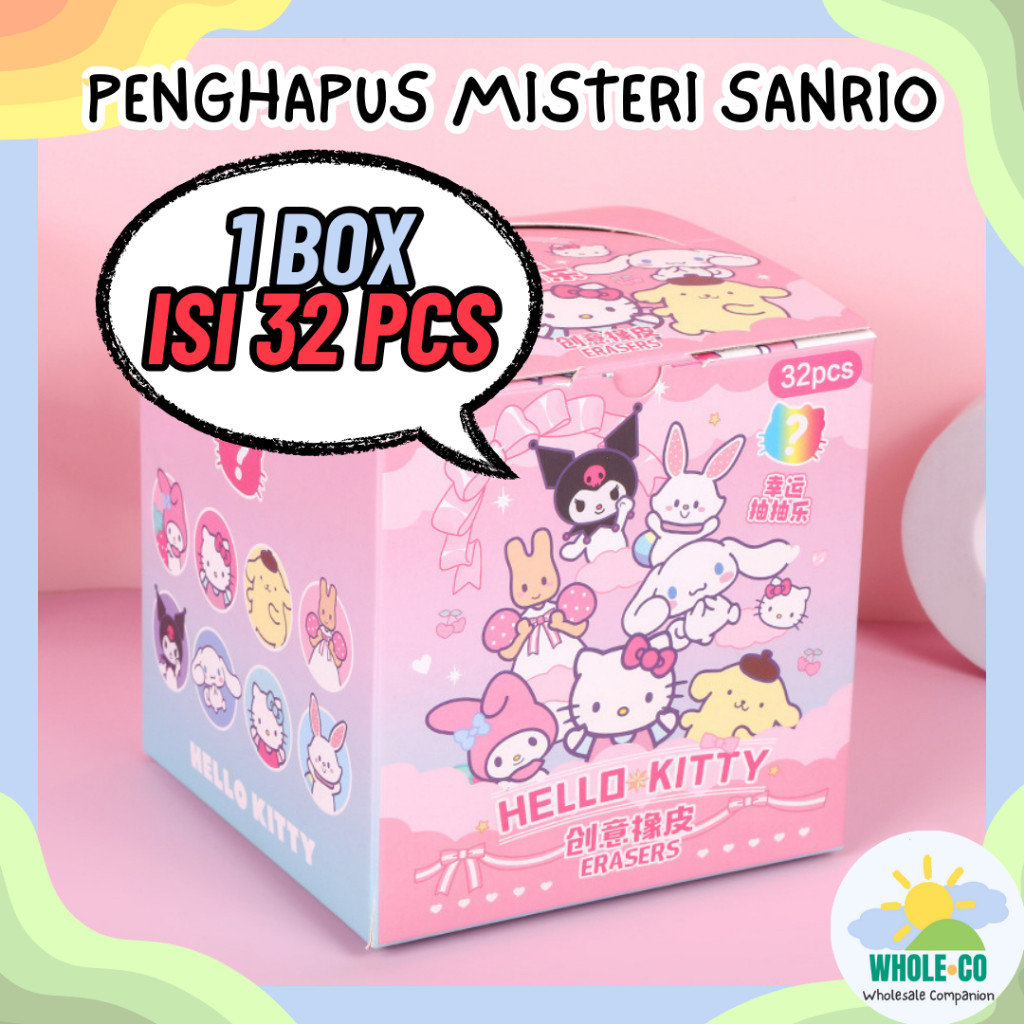 

(1 BOX ISI 32 PCS) Penghapus Misteri Paket Sanrio Premium Karakter Melody Kuromi Lucu Unik Imut Termurah Grosir Cod B-1002