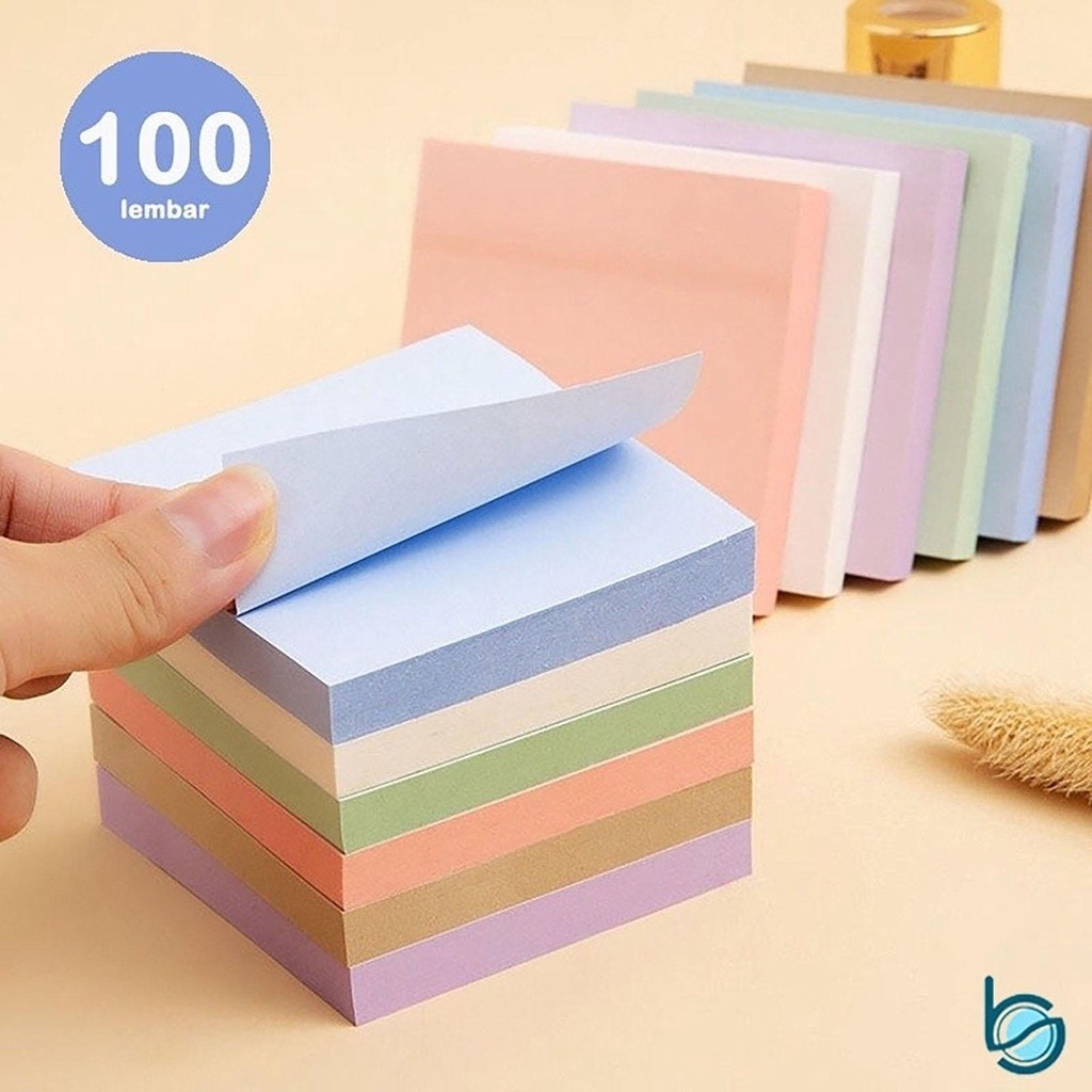 

Sticky Notes Polos / Sticky Notes Penanda Halaman / Kertas Memo|Size:76*76mm |Size:76*50mmisi 100 lembar / pack