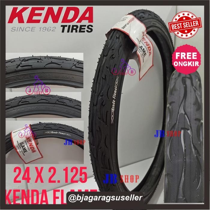 BAN LUAR SEPEDA 24 X 2.125 2125 KENDA FLAME SEPEDA MTB CITY BIKE 24X2.125 24X2125 - 24X2125 KENDA