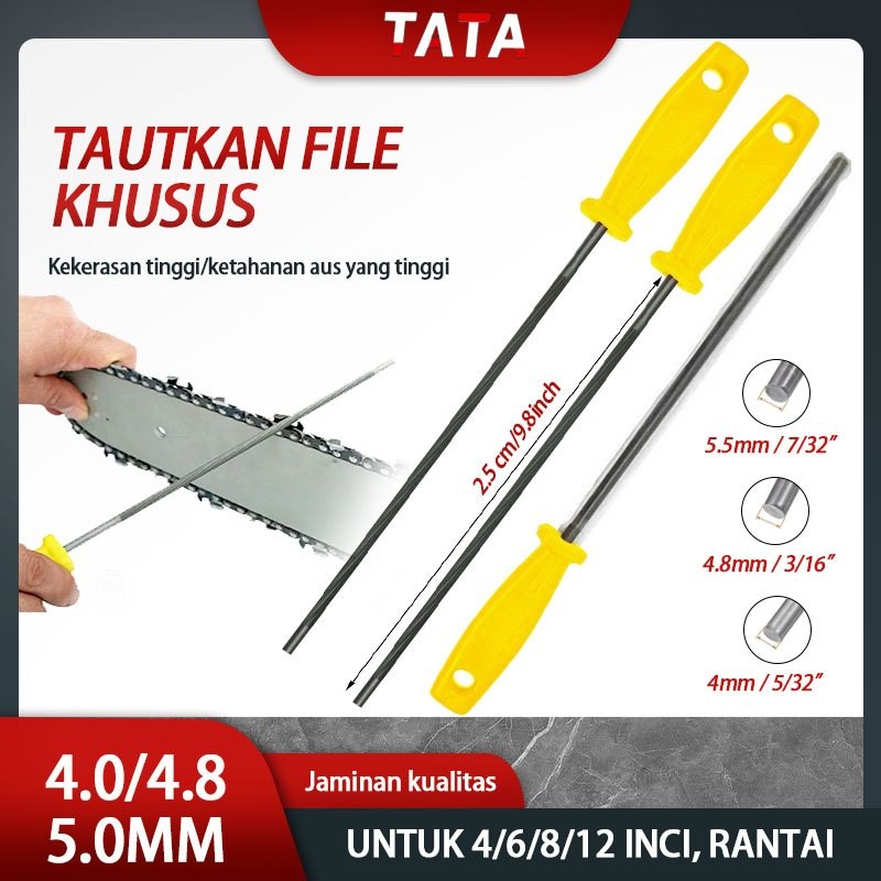 BISA COD TATA Gergaji Mesin Kikir Profesional Set 3 Potong Alat Kikir Besi Set Kikir Baja 4.0Mm 4.8M