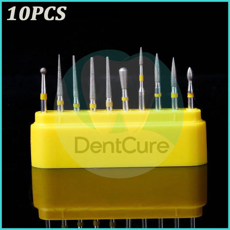 Dental diamond bur finishing high speed kit bur finishing preparation preparasi crown gigi polishing