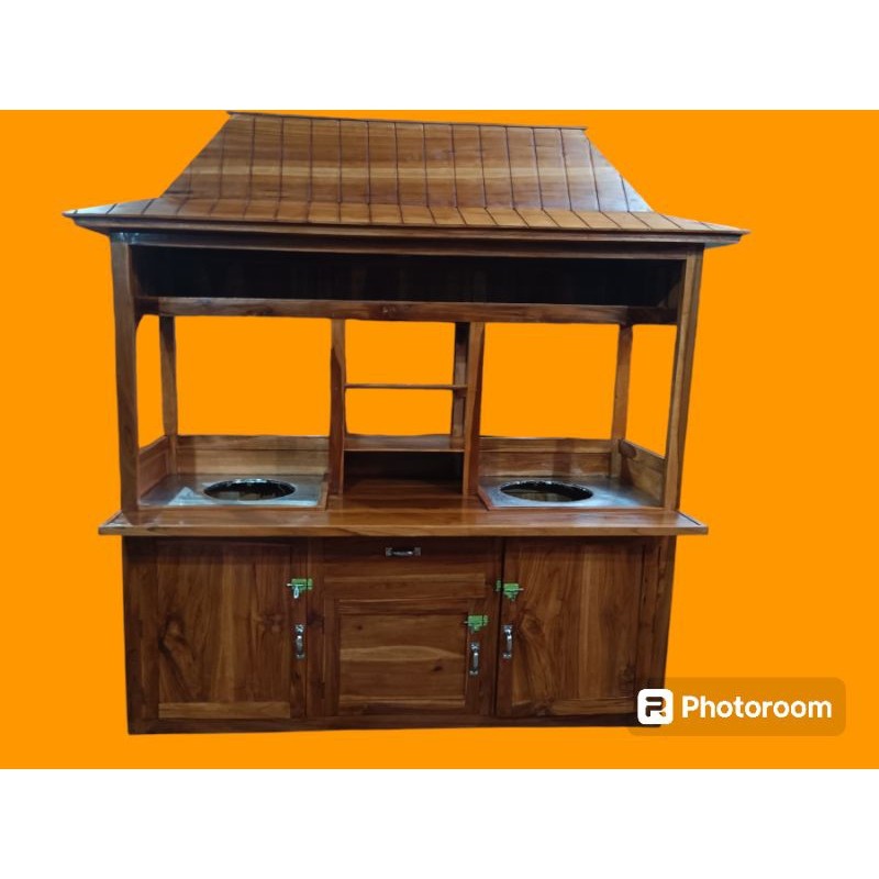 gerobak mie ayam bakso joglo kayu jati