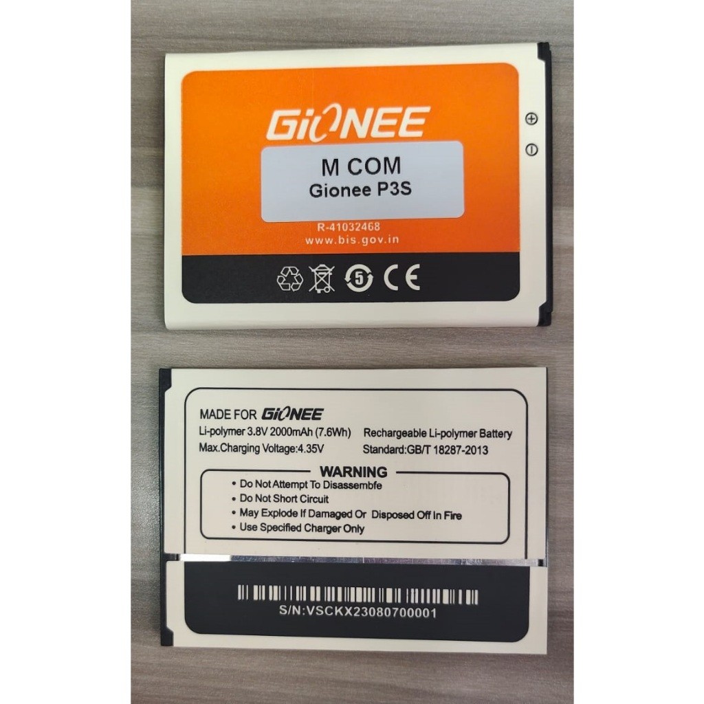 [WMK] Battery Batere Batre Baterai Mcom Gionee P3s